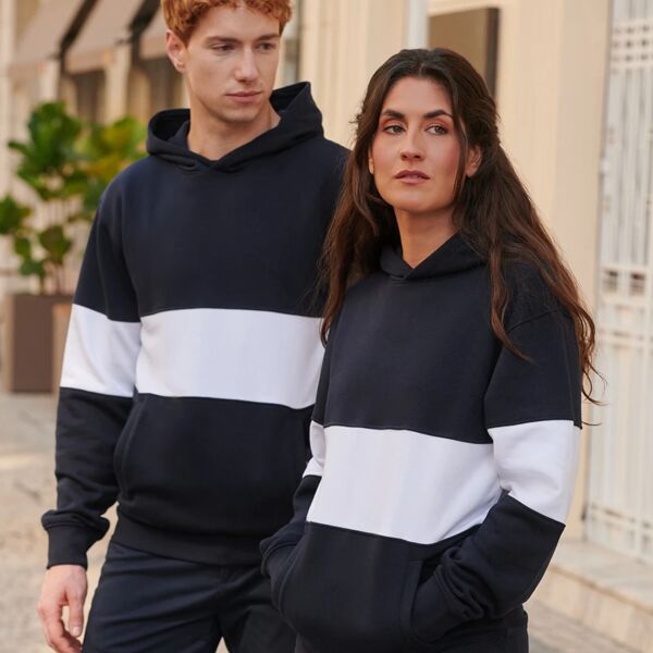 Front Row Heavyweight Panelled Hoodie Thumbnail